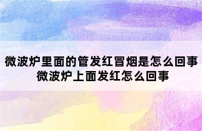 微波炉里面的管发红冒烟是怎么回事 微波炉上面发红怎么回事